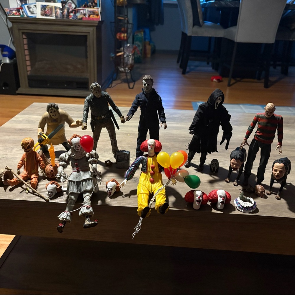 Collection of scary figures